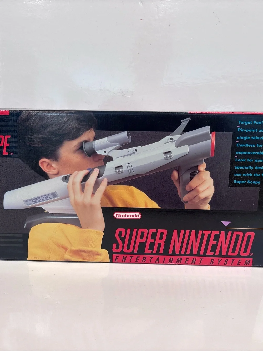 Nintendo Super Nintendo Super Scope Light Gun - Gray in box with manuals